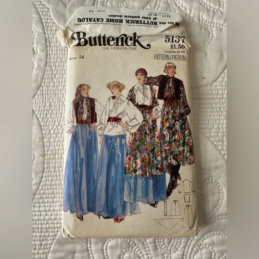 Vintage Butterick 5137 Women's Vintage Maxi Skirt Pattern - Picture 1 of 2